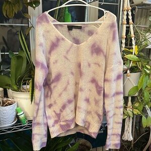 360 Cashmere Itzel Tie-Dyed Knit Cashmere Sweater